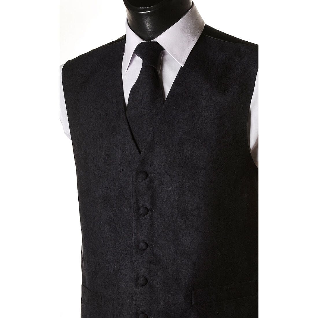 L A Smith Navy Suede Look Waistcoat Vest for Men - Stylish Formal & Casual Wear | Perfect for Weddings, Office & Night Out