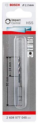 Bosch Professional Impact Control HSS Twist Drill Bit Set - 2 Pack (24mm x 60mm) for Metal Drilling | Compatible with Impact Drills | Perfect for DIY Projects, Metal Fabrication & Construction Work
