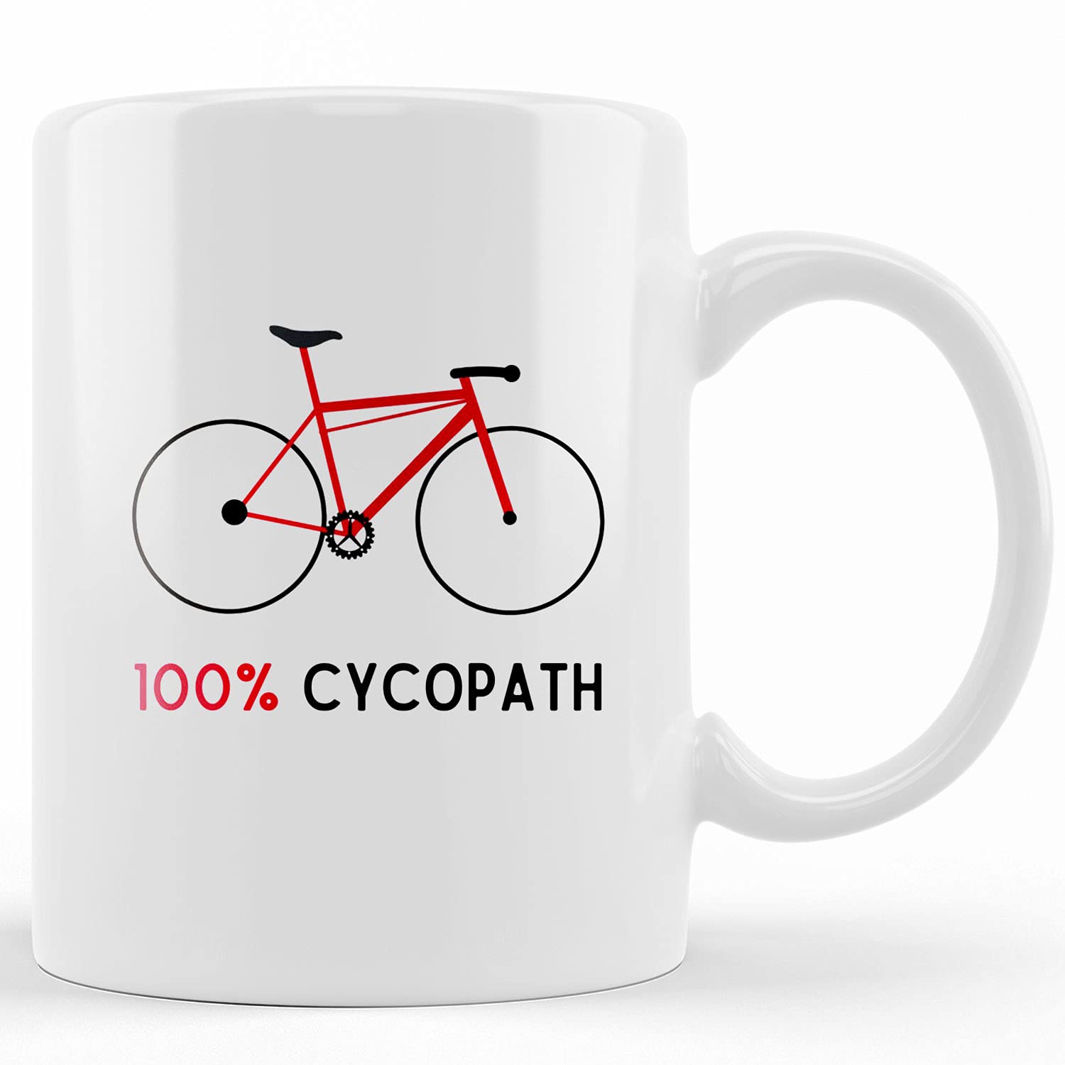 Personalized Cycopath Mug - 11oz Ceramic Cycling Coffee Cup for Cyclists | Funny & Unique Road Bike Gift for Him or Her | Perfect for Coffee Lovers & Cycling Enthusiasts | Great for Home, Office, or Bike Rides