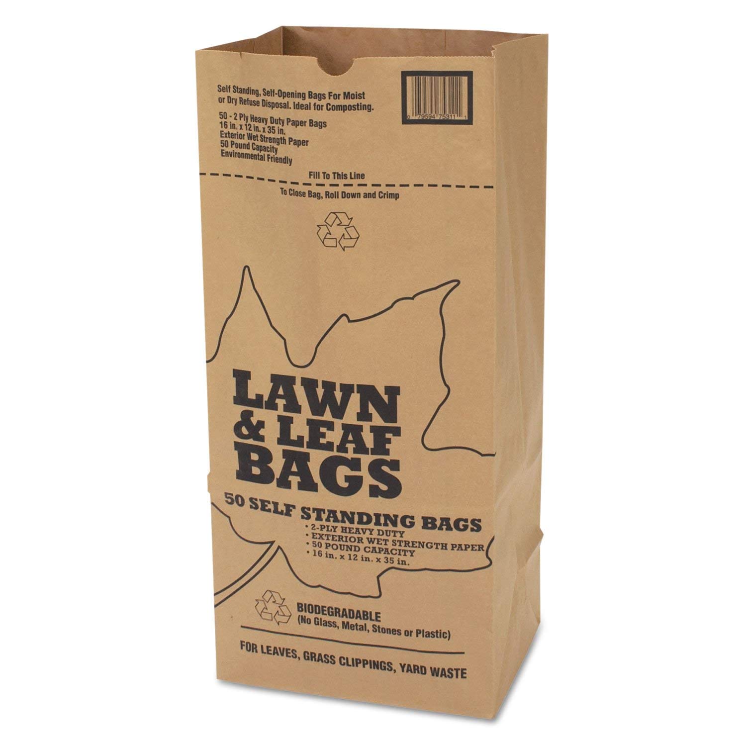 Lawn and Leaf Self-Standing Bags - Heavy Duty Yard Waste Bags for Easy Cleanup | Perfect for Gardening, Landscaping & Fall Leaf Collection