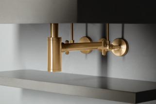 Brilliance Luxe Gold Angled Supply Stop Valve with Cross Handle - BT022204 GL by Brizo | Perfect for Bathroom & Kitchen Faucet Installations, Leak Prevention & Plumbing Repairs