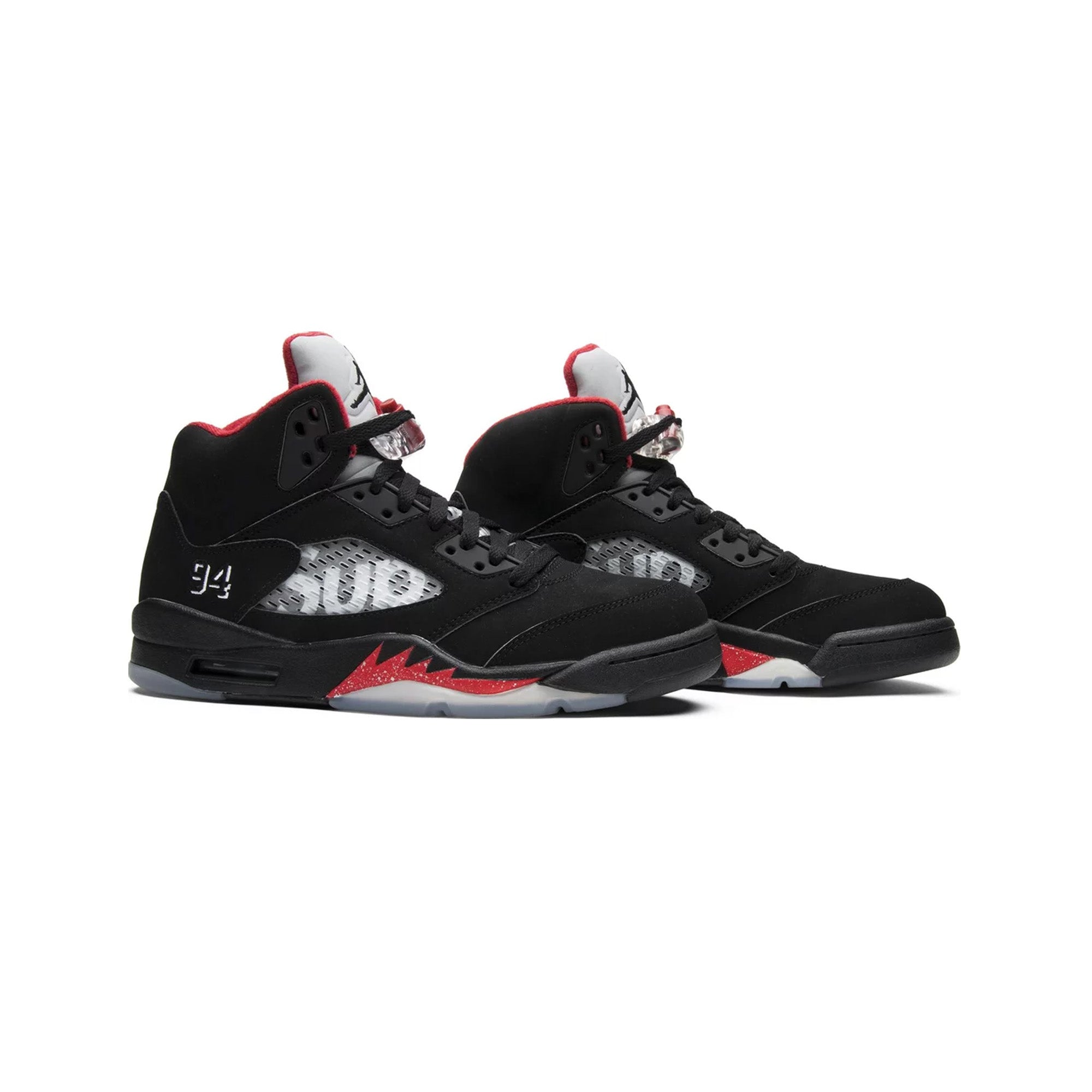 Air Jordan 5 Retro x Supreme 'Black' Sneakers (2015) - Men's Basketball Shoes for Streetwear & Sneaker Collectors