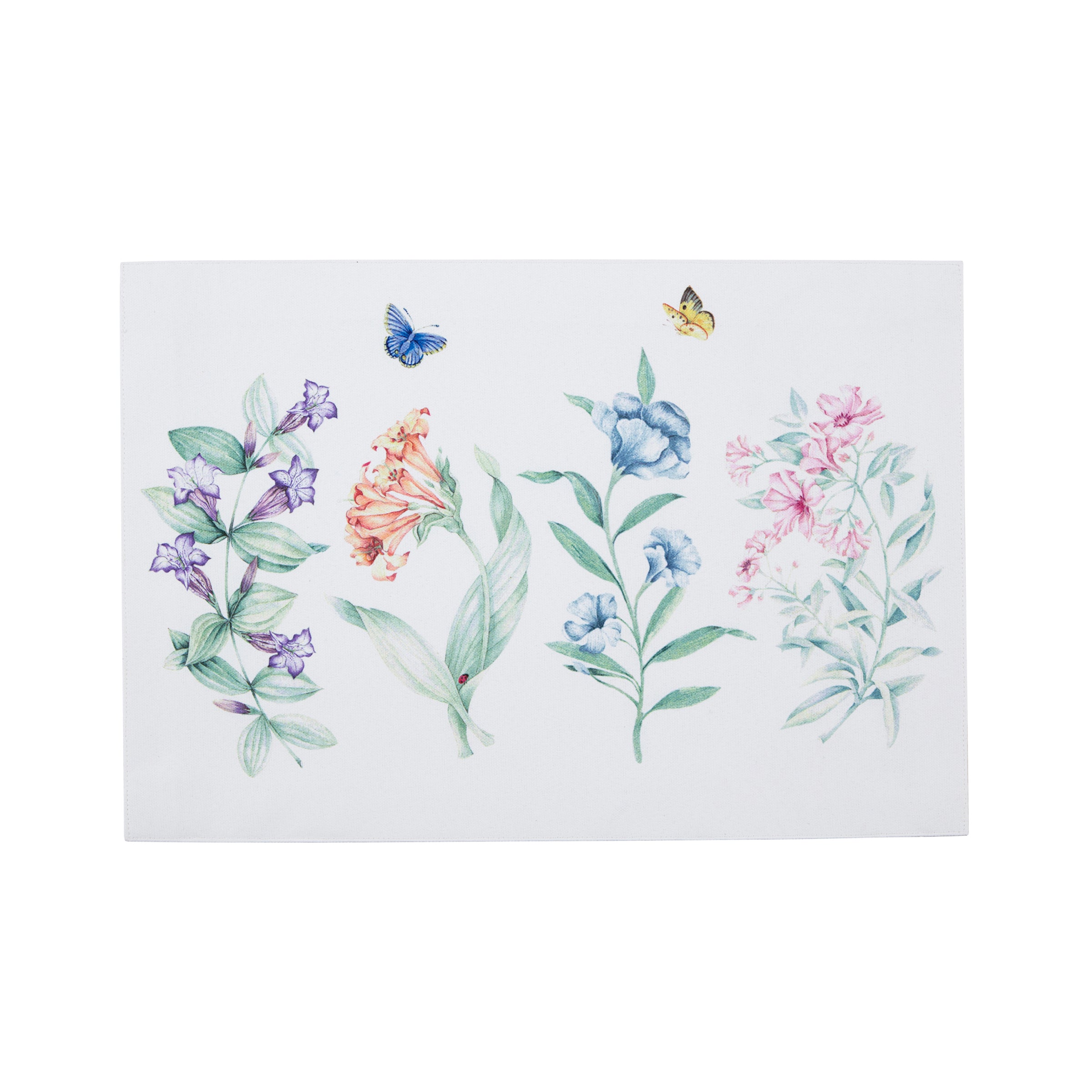 Butterfly Meadow Garden Placemat Set - Waterproof & Eco-Friendly Table Mats for Dining, Kitchen, Picnic - Perfect for Outdoor & Indoor Decor