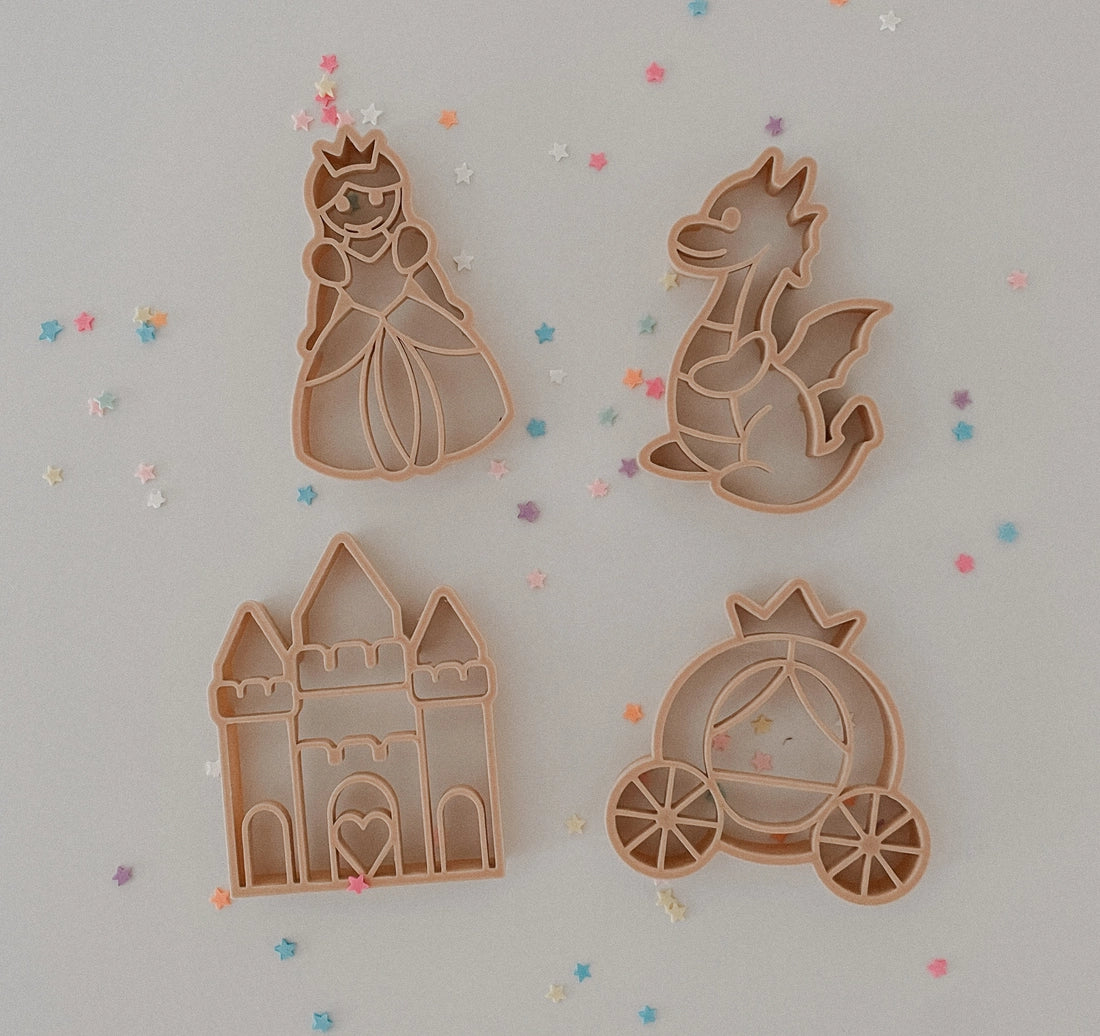 Eco-Friendly Fairytale Princess Playdough Sensory Play Set with Cutter - Perfect for Kids Creative Play & Early Learning Activities