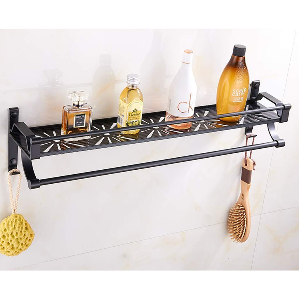 Sturdy Standing Shelf Towel Rack - No Drill Bathroom & Kitchen Organizer with Single Pole Design | Perfect for Small Spaces, Apartments, and Laundry Rooms