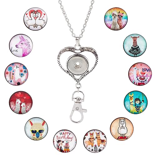 1+12 Llamas Button Lanyard