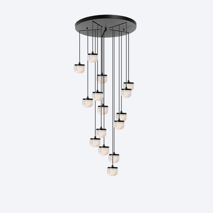 15 Drop Acrylic Chandelier - Modern Crystal Ceiling Light Fixture for Dining Room, Bedroom & Living Room Decor