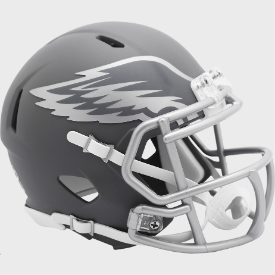 Philadelphia Eagles SLATE Mini Speed Football Helmet - Collectible NFL Replica for Fans, Display & Home Decor - Perfect for Game Room, Office Desk & Sports Memorabilia Collection