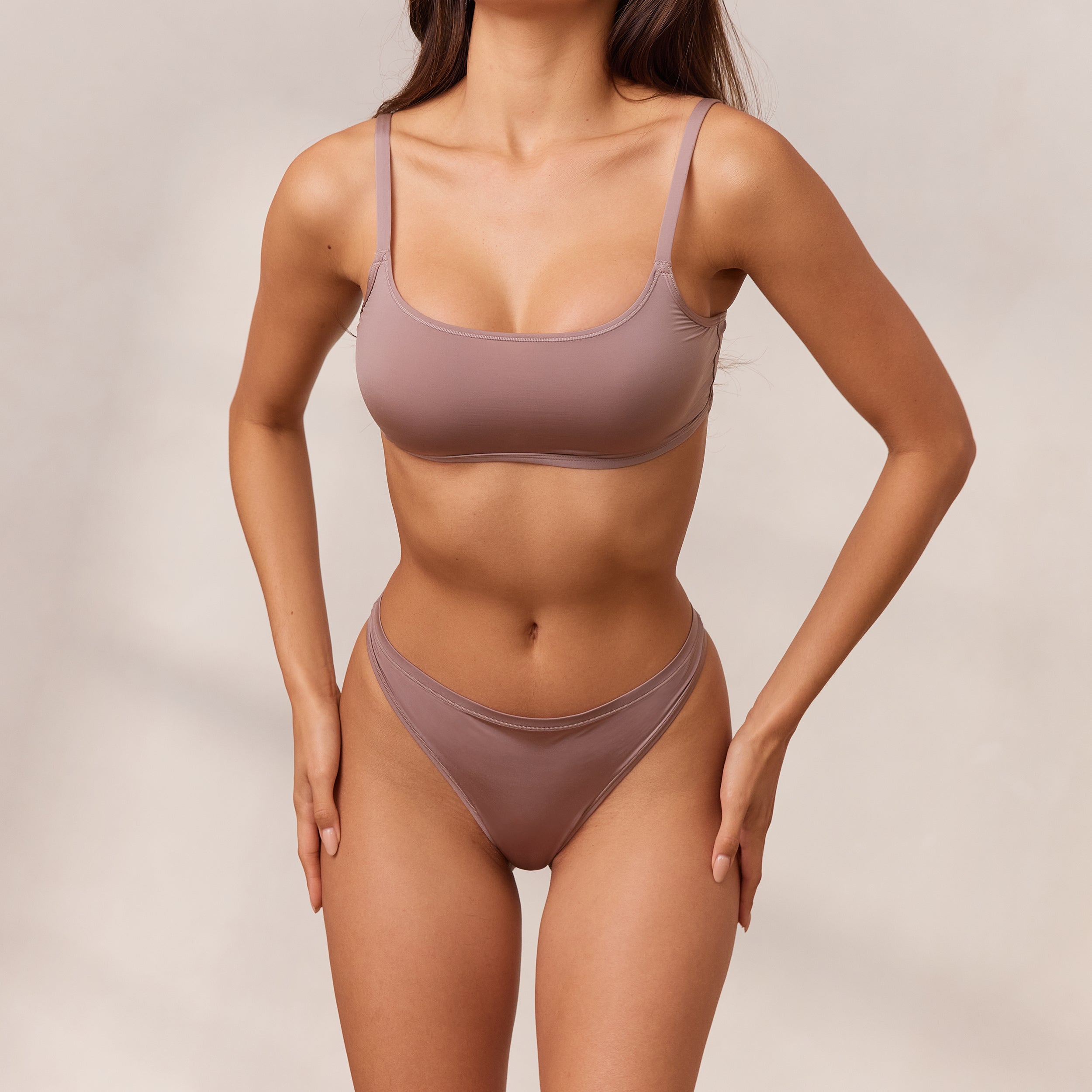 Barely There Bralette - Soft Mauve Lace Bralette for Women | Comfortable Wireless Bra for Everyday Wear, Yoga & Lounge