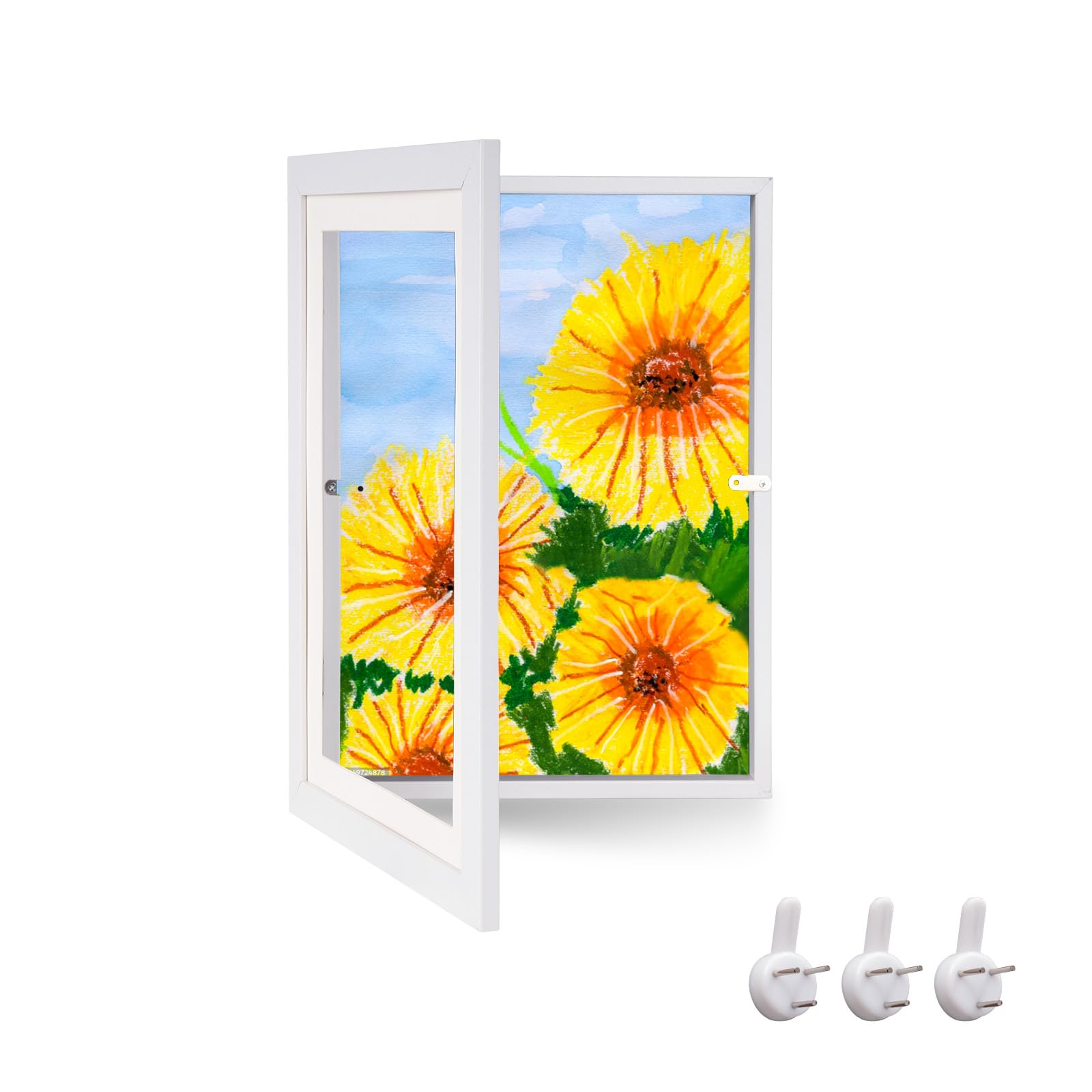 Kids Artwork Frames - Changeable Display Holds 100 A4 Pieces | White Picture Frames for Children's Drawings & Art Storage | Perfect for Home, Classroom & Gift Giving