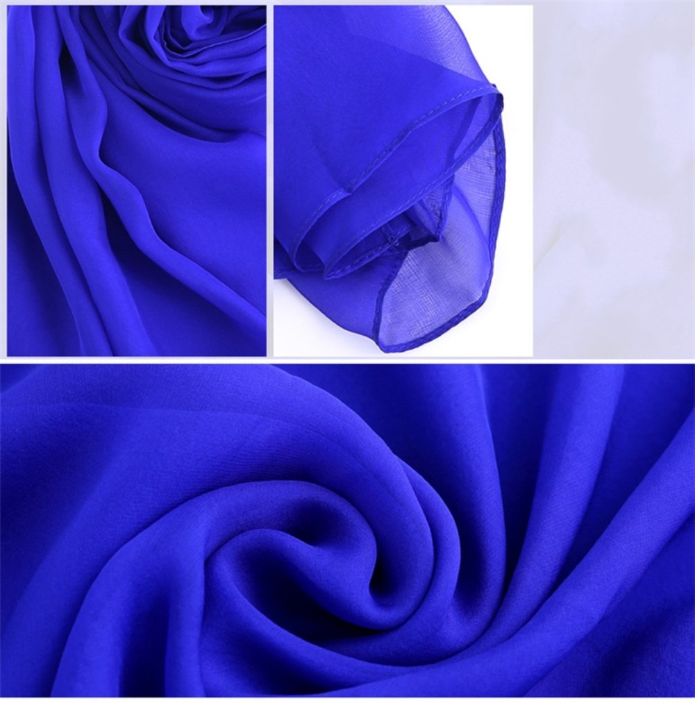 Honeystore Women's Chiffon Beach Wrap Shawl - Elegant Long Silk Scarf in Solid Colors for Summer Outfits, Bridal Accessories & Boho Fashion