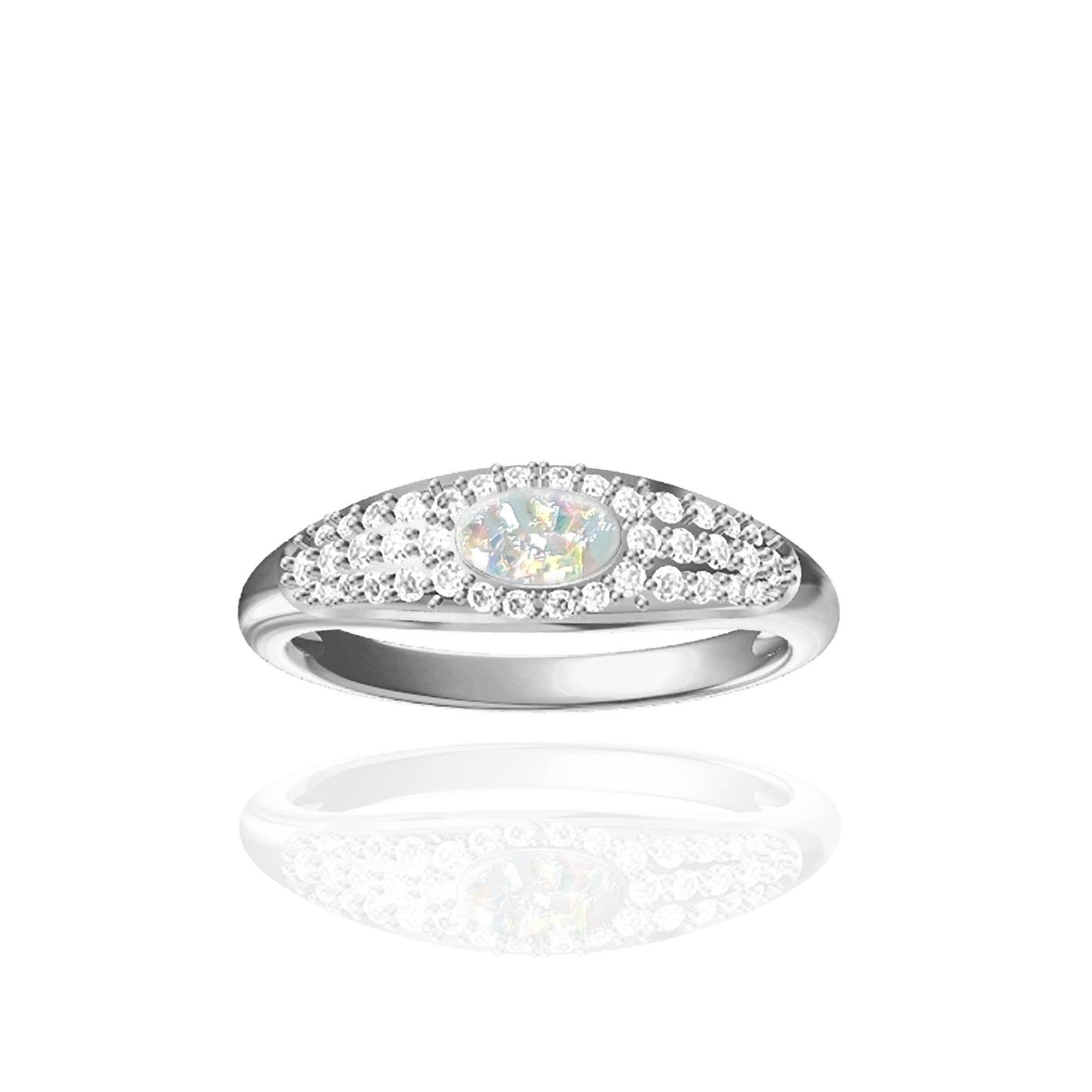 Celestial Glow Ashes Ring - Memorial Jewelry for Loved Ones | Cremation Keepsake for Women & Men | Perfect for Remembrance, Funeral & Special Occasions