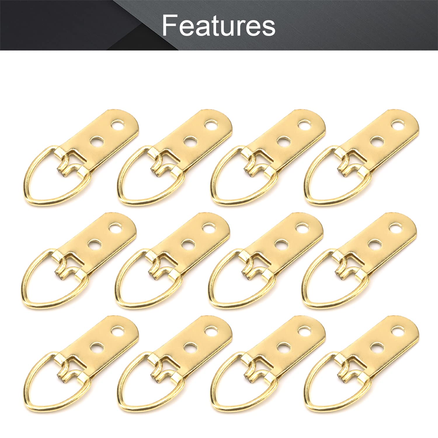 MroMax 100PCS Gold Ring Frame Buckles 2.13