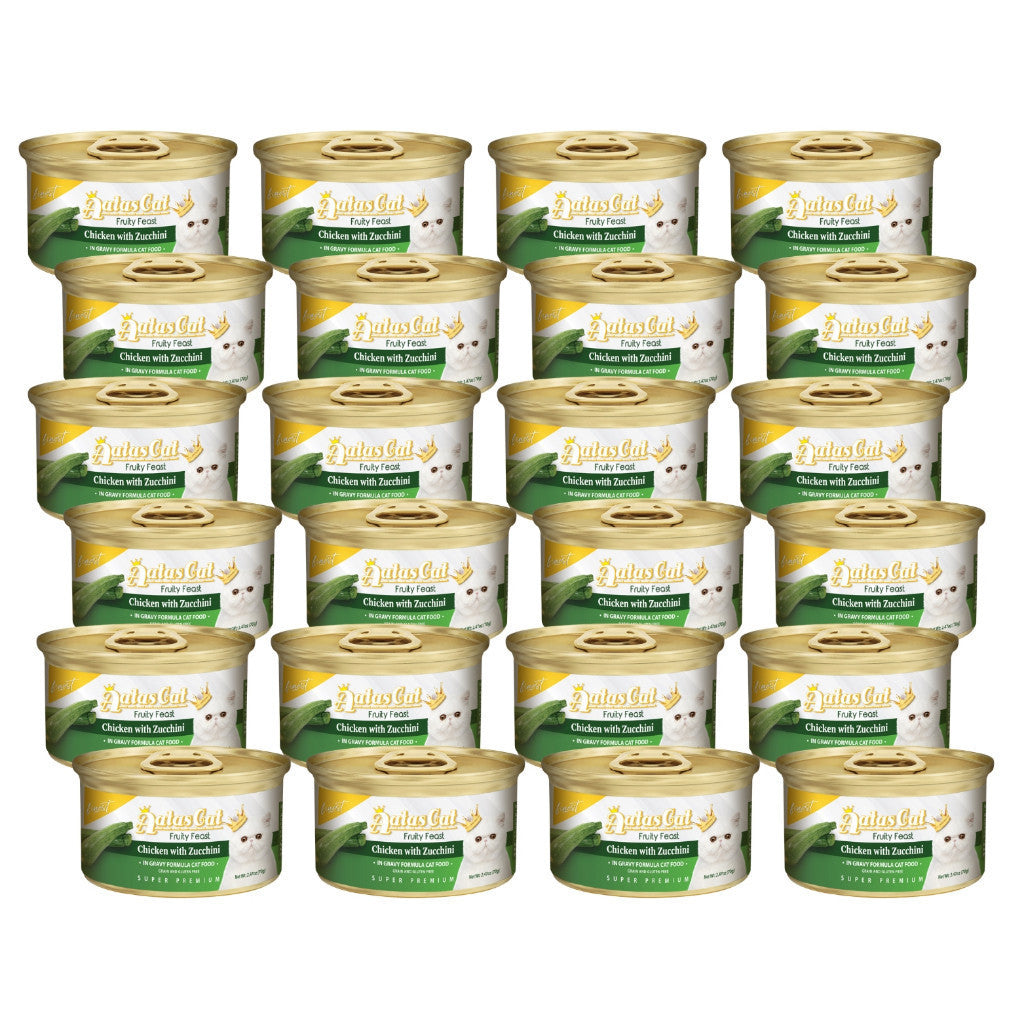 [24-Pack] Aatas Premium Wet Cat Food Variety Bundle - Fruity Feast in Gravy & Diamond Dinner in Jelly - Complete Nutrition for Adult Cats - Perfect for Daily Meals, Weight Management & Picky Eaters