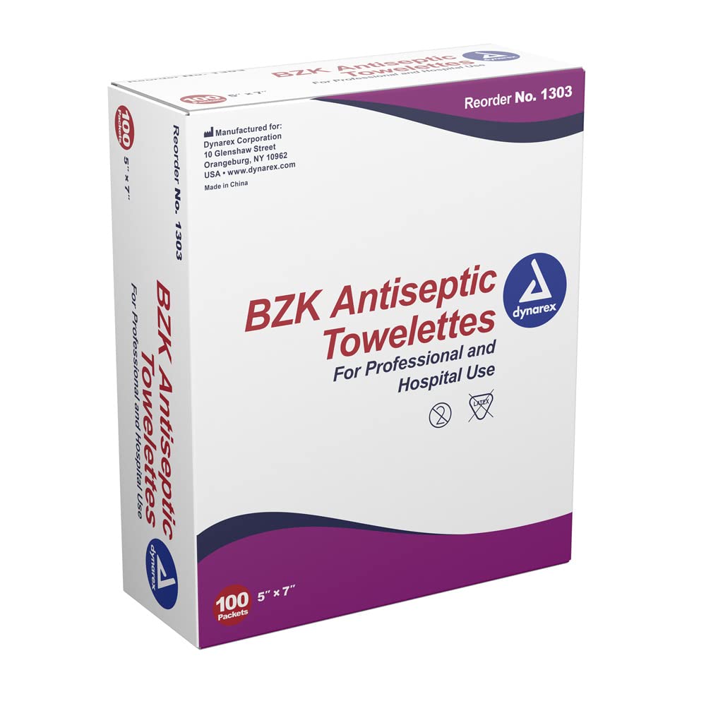 BZK Antiseptic First Aid Wipes - 200 Count, 5x7 Inch Disposable Cleaning Towelettes for Wounds, Cuts & Minor Injuries - Perfect for First Aid Kits, Hospitals, Camping & Emergency Preparedness