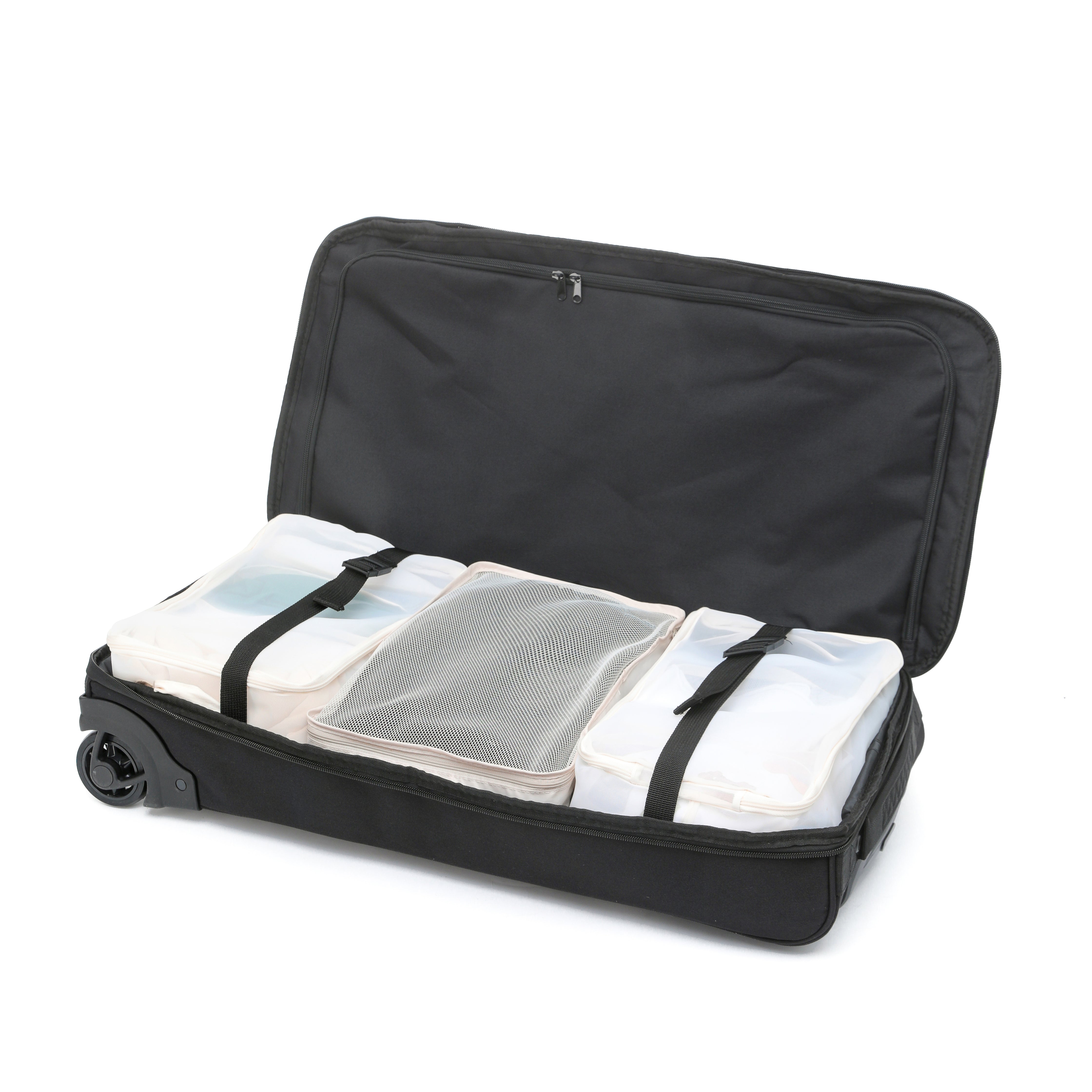 Tosca TCA798TWJ 85cm Wheeled Split Compartment Duffle Bag - Black, Grey, Lime - Perfect for Travel, Gym & Sports Gear Storage