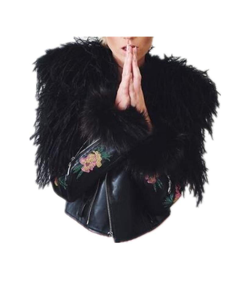 Luxurious White Ostrich Feather Bolero Vest for Women - Elegant Furry Wedding Jacket, Romantic Bridal Party Shrug, Blush Fluffy Cover-Up - Perfect for Weddings, Proms, Evening Galas & Special Occasions
