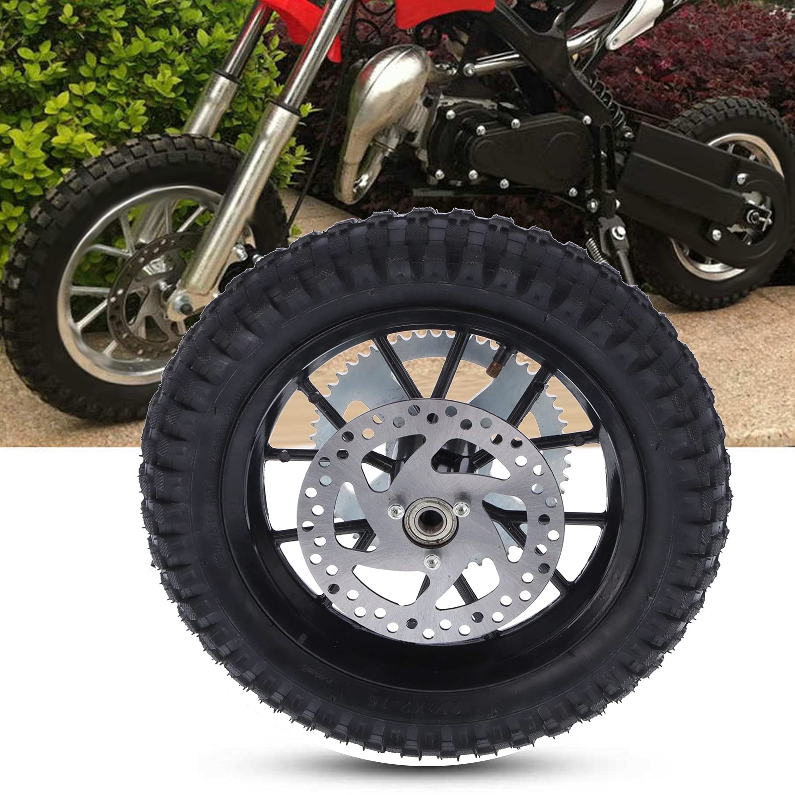 KIMISS 12.5 x 2.75 Inch Rear Wheel Replacement for Coolster 2-Stroke Mini Dirt Bike QG-50 - Perfect for Mini Pocket Bike Repair & Off-Road Riding