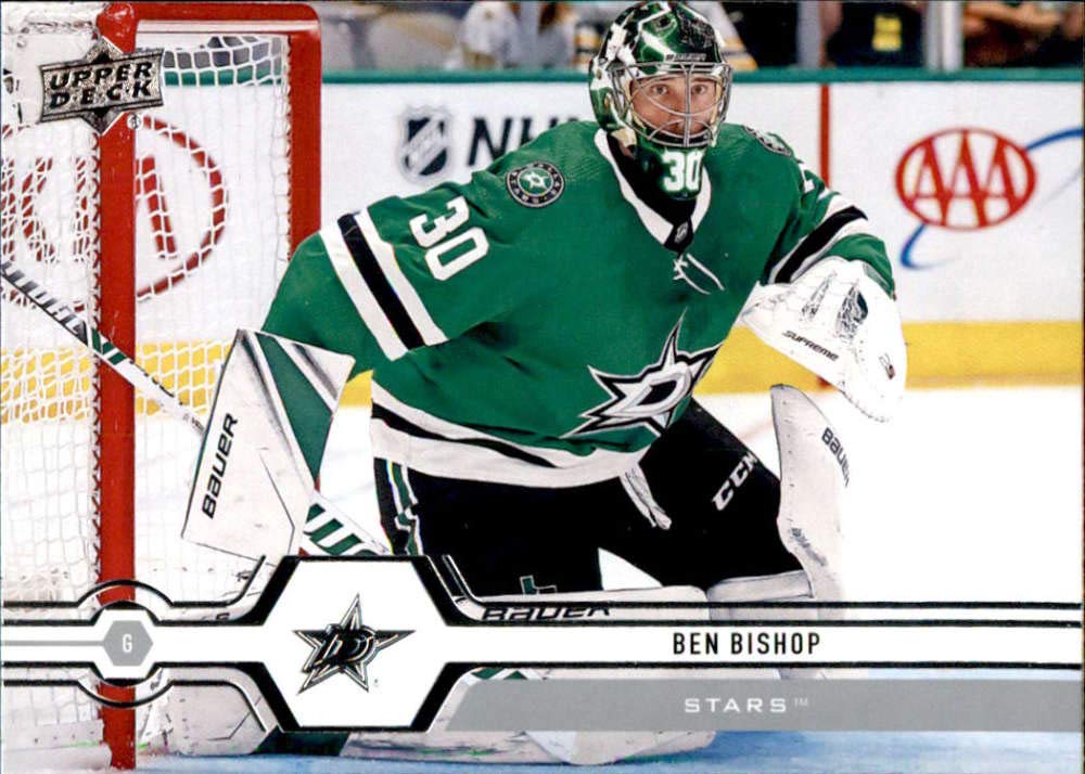 2019-20 Upper Deck #396 Ben Bishop Dallas Stars Hockey Card - NHL Collectible for Fans & Trading Card Enthusiasts - Perfect for Memorabilia, Gifts, and Sports Collections