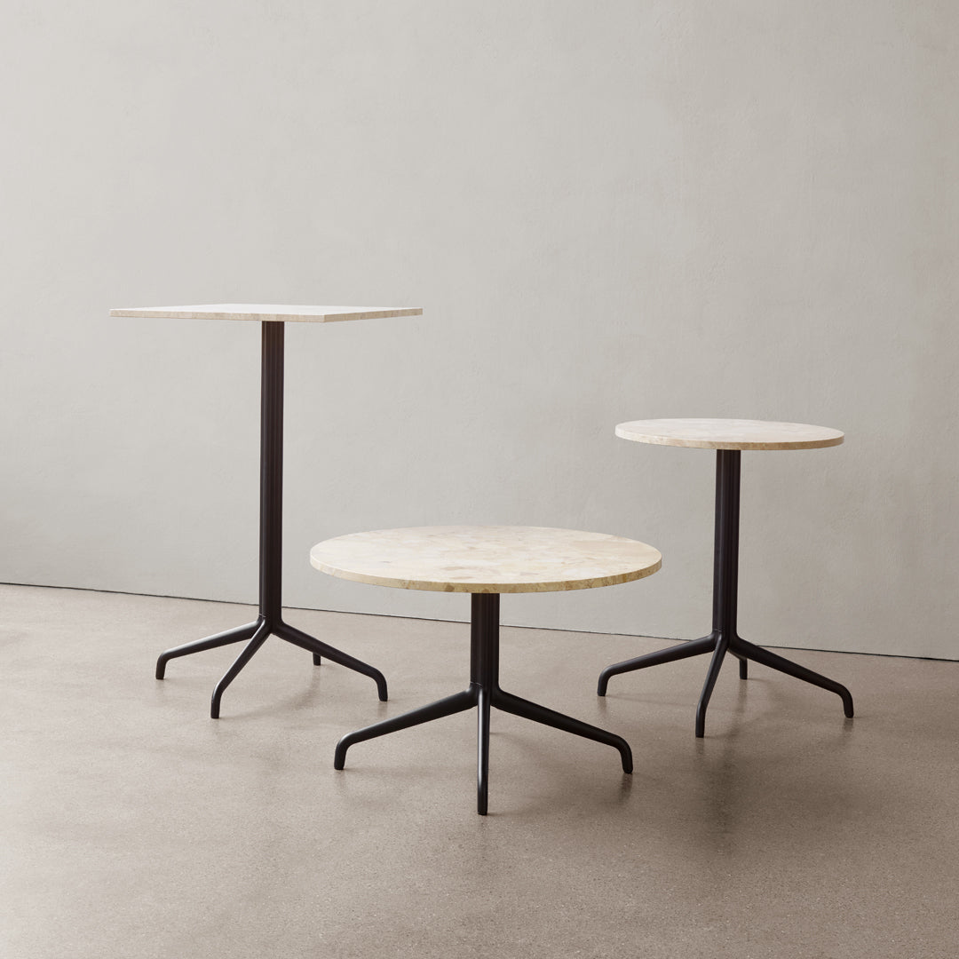 Modern Harbour Column Bar Table - Rectangular Design with Star Base - Perfect for Home Bars, Restaurants & Outdoor Patios