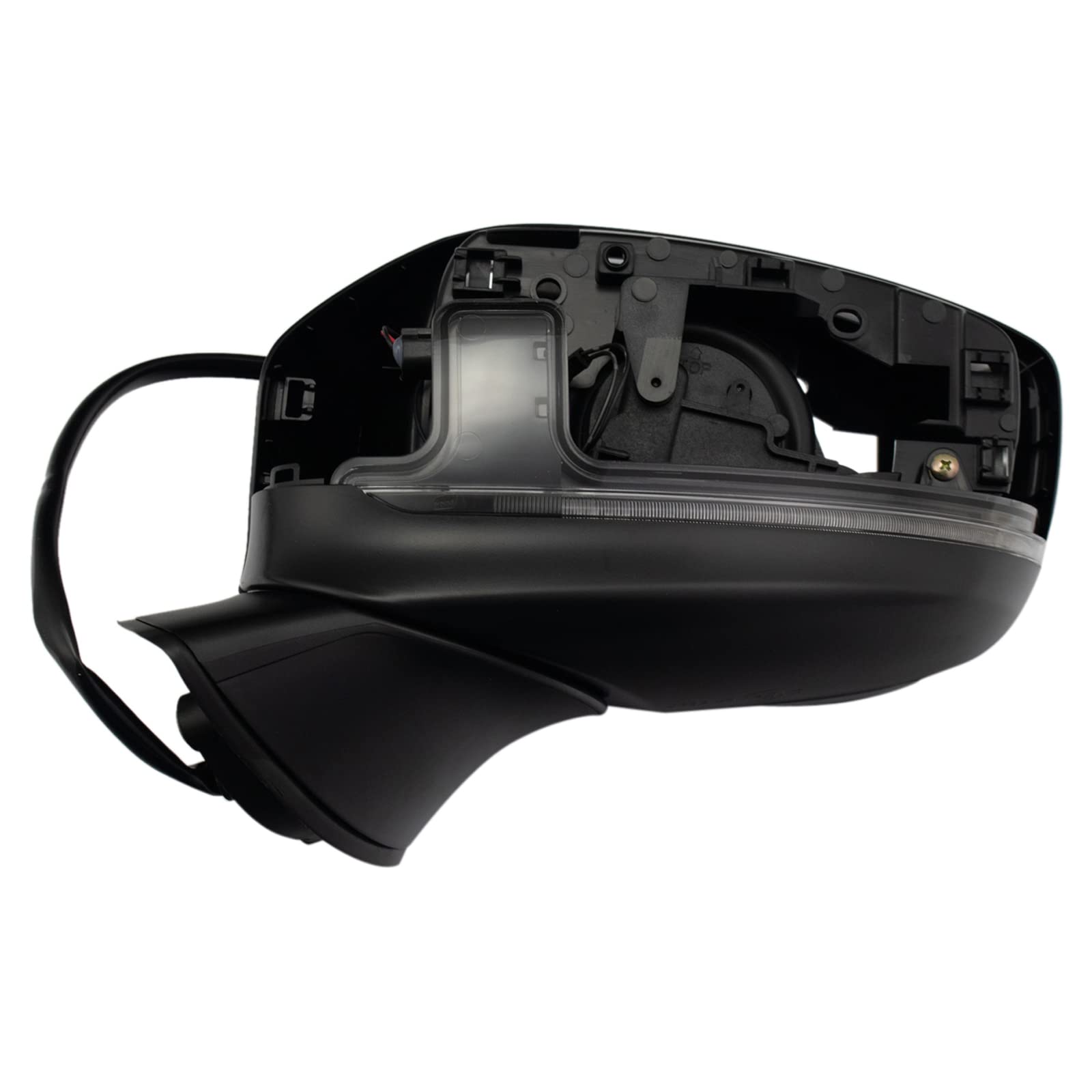 TRQ Left Side Heated Manual Folding Mirror Replacement for 2017-2020 Mazda CX-5 & 2016-2020 CX-9 - Drivers Side Mirror Without Blind Spot Monitor (Part# MA1320195 MA1320249 MA1324106) - Perfect for Winter Driving & Parking in Tight Spaces