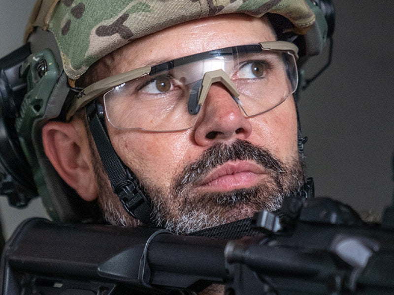Saber Advanced 308T Tactical Sunglasses - Polarized Safety Glasses for Shooting, Cycling & Outdoor Sports - UV400 Protection Military Style Eyewear