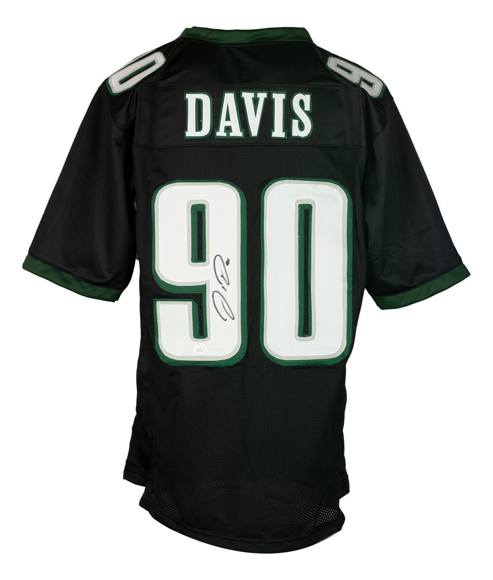Jordan Davis Autographed Black Pro Style Football Jersey - Certified by JSA - Perfect for Collectors, Fans, and Sports Memorabilia Displays