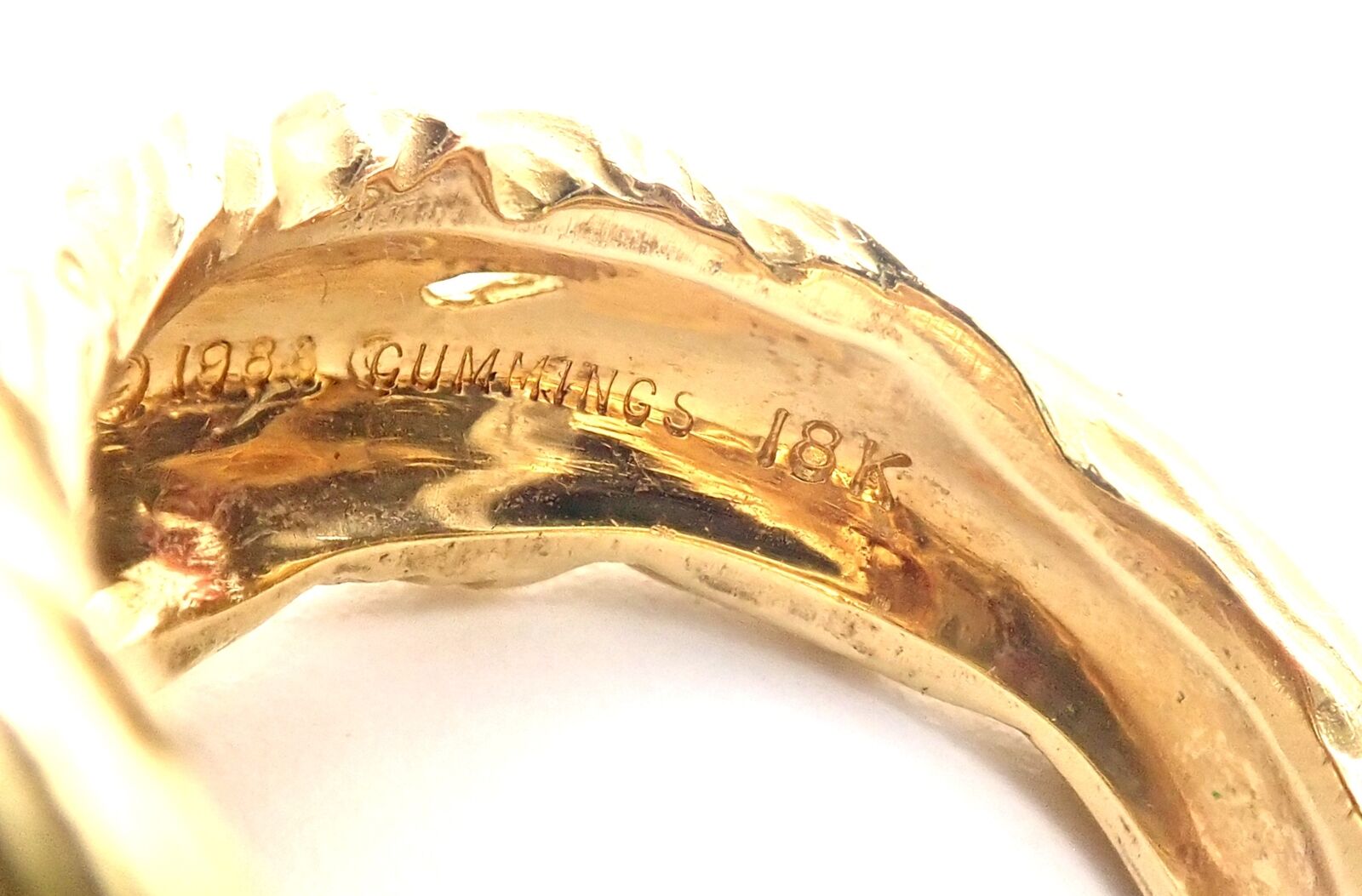 Authentic Angela Cummings 18k Yellow Gold Large Aquamarine Ring - Elegant Statement Jewelry for Weddings, Anniversaries & Special Occasions
