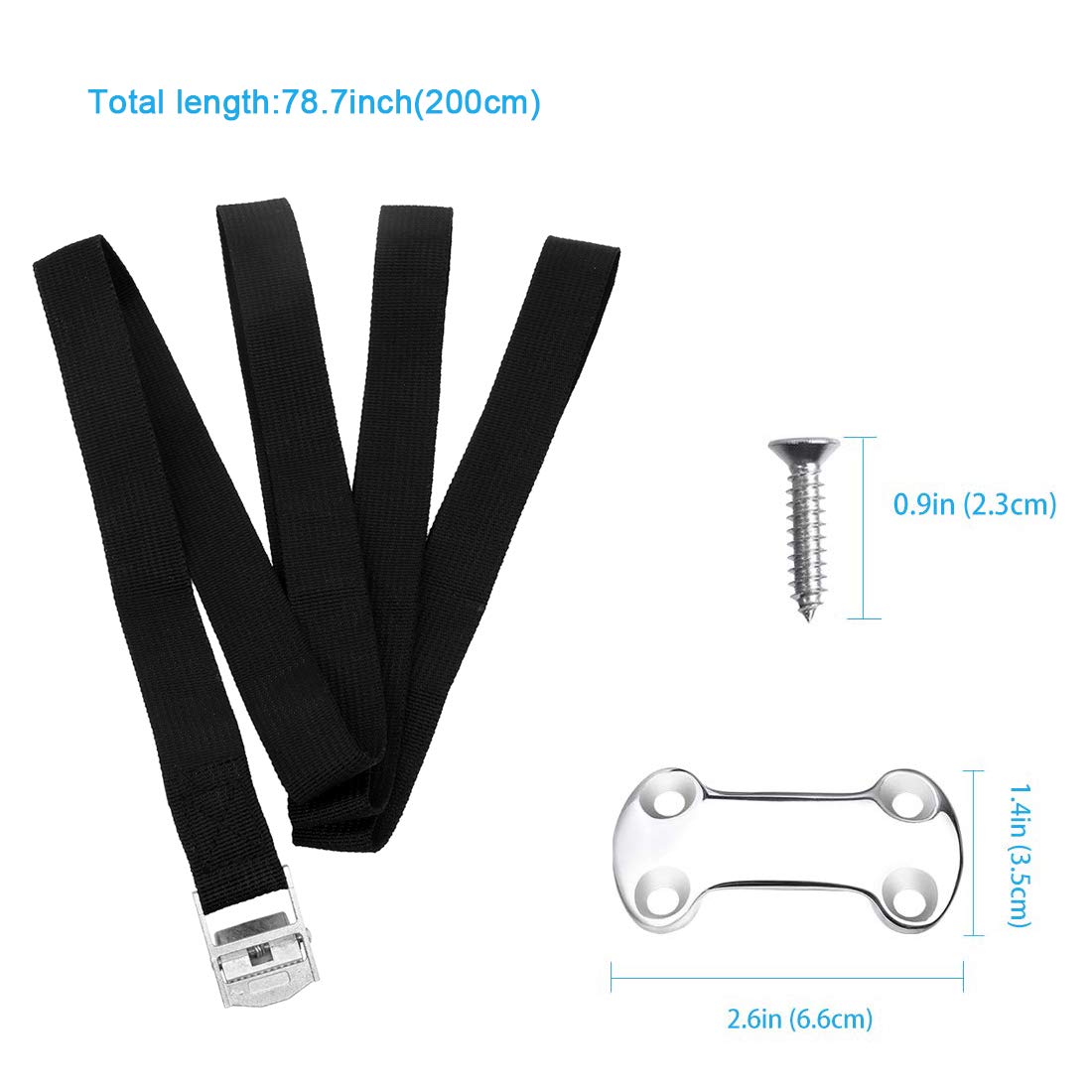 Universal Cooler Tie-Down Strap Kit with Cam Buckle Lashing, Compatible with YETI and RTIC Coolers for Camping, Boating, and Outdoor Adventures
