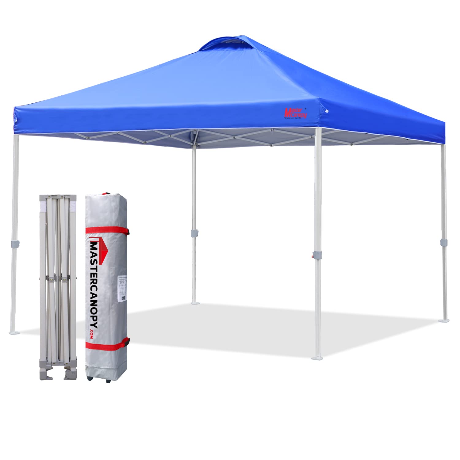 MASTERCANOPY 12x12 Durable Pop-Up Canopy Tent with Carry Bag - Instant Shelter for Outdoor Events, Beach, Camping & Backyard Parties (Blue)