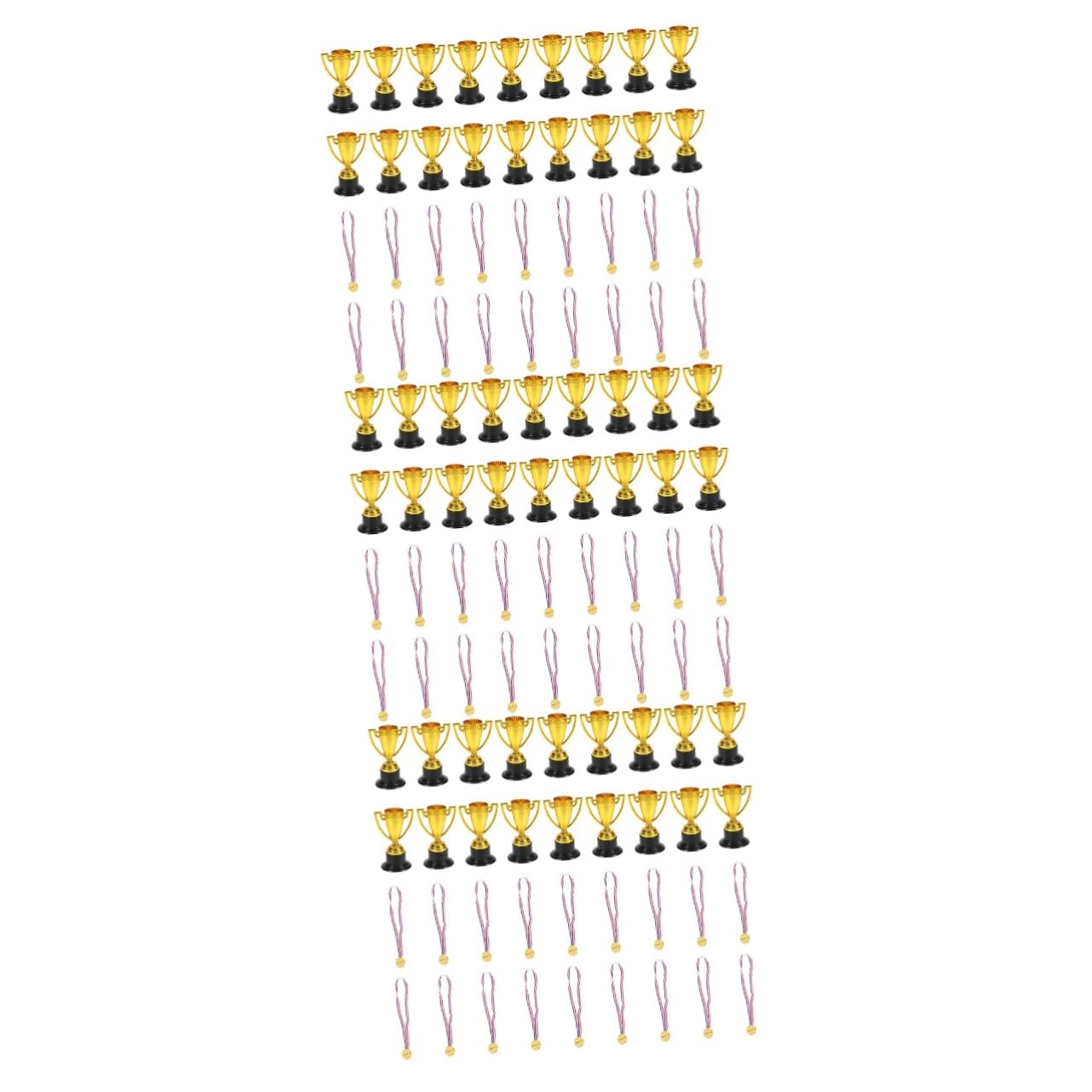 BESPORTBLE 108 Pcs Kids Trophies Bulk Set - Reusable Mini Awards for Children's Games, Sports & Classroom Rewards | Perfect for Birthday Parties, School Events & Sports Competitions