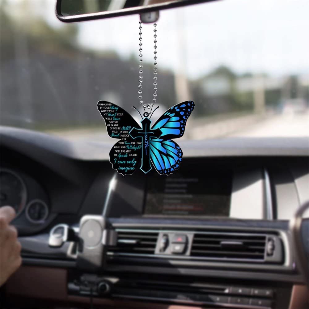 Christian Cross Bow Car Decorations - Religious Car Pendants for Windows, Interior Mirror & Trailers - Faith-Based Auto Accessories for Daily Commute & Road Trips