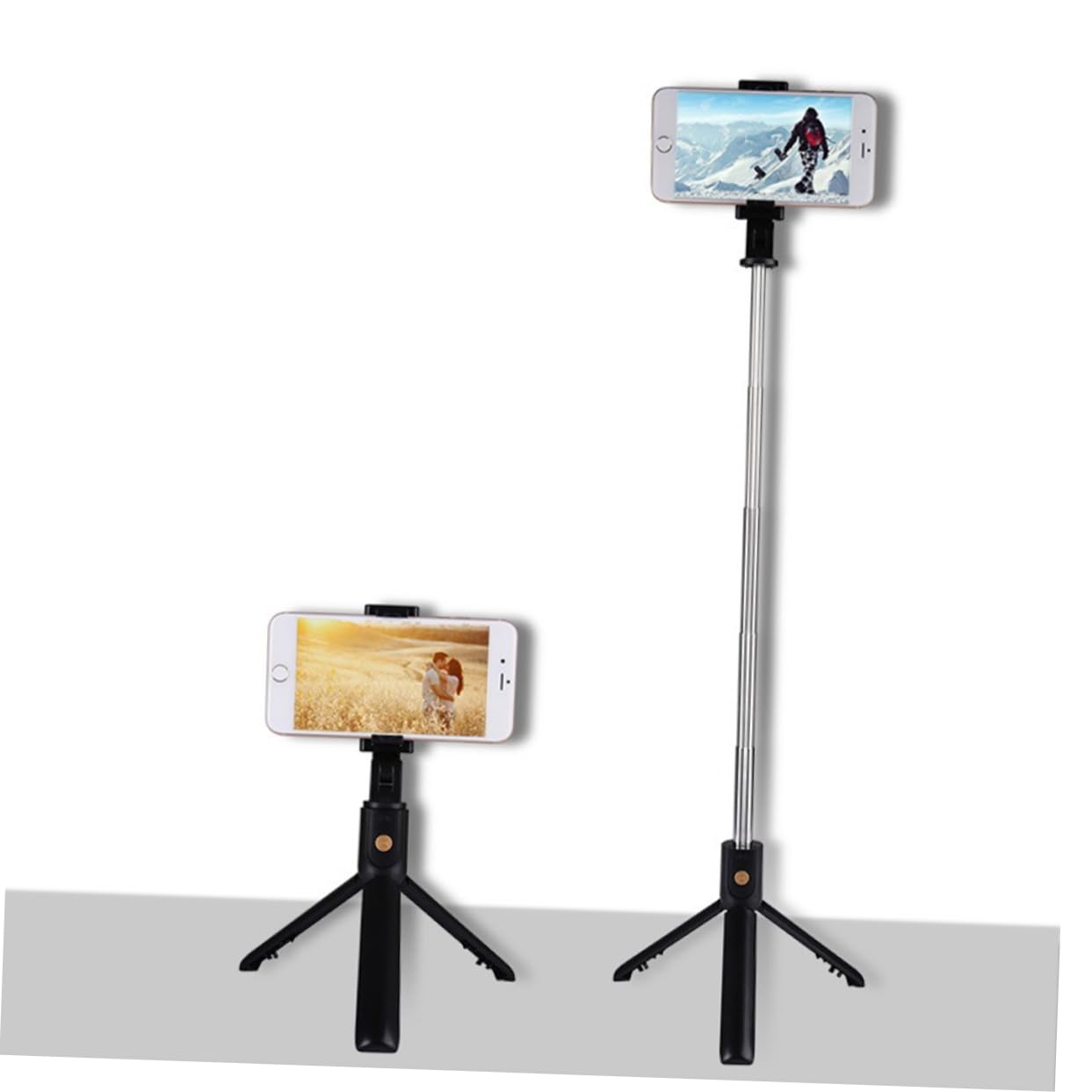 Uonlytech 3-Pack Mini Phone Tripod Stand - Adjustable Universal Cell Phone Tripod for iPhone, Samsung, Smartphones - Perfect for Tabletop, Desk, Vlogging, Selfies & Live Streaming