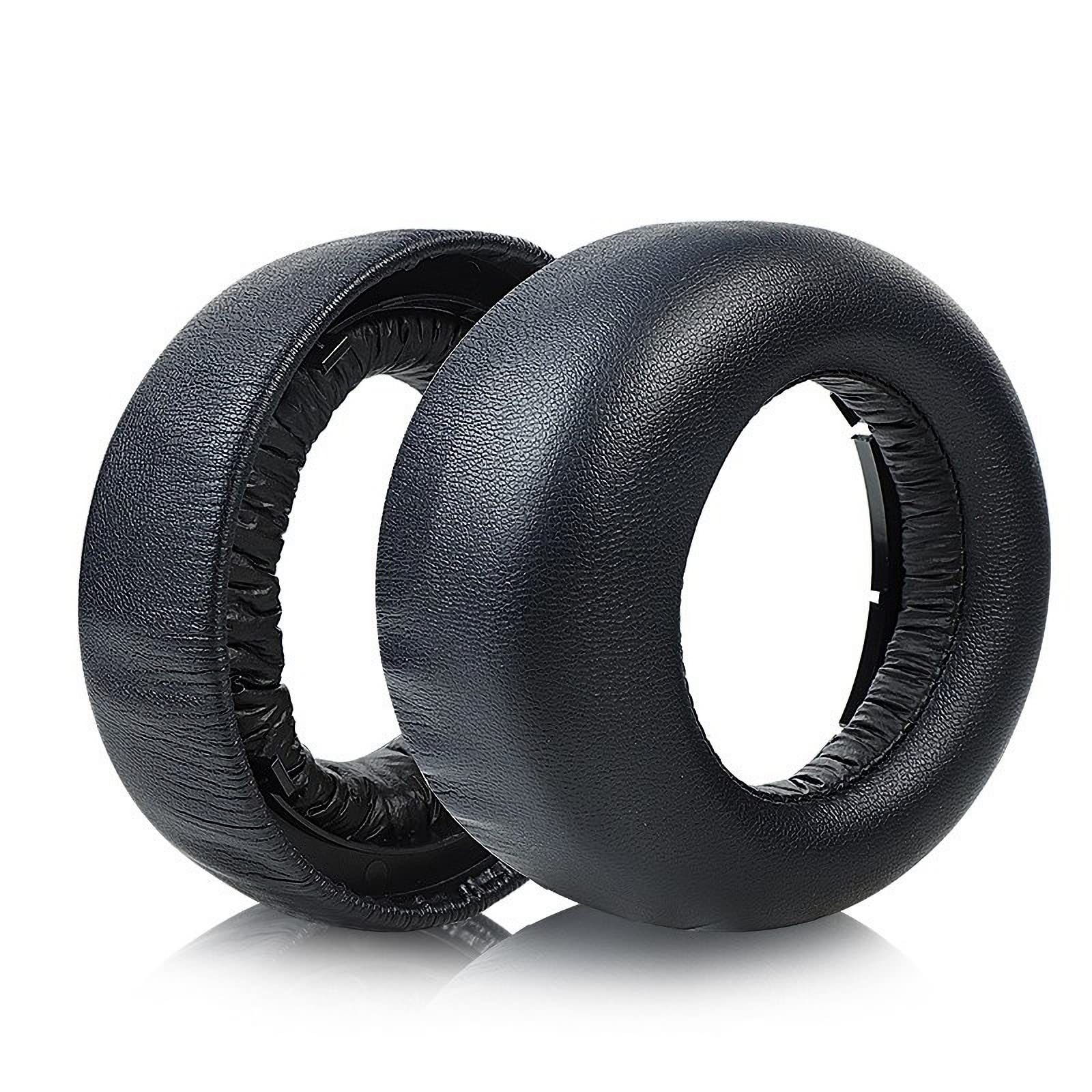 Replacement Protein Leather Ear Pads for Sony PS5 Pulse 3D Wireless Headset - Soft Cushion Covers for Enhanced Comfort (Black) - Perfect for Gaming, Music & Long Wear Sessions