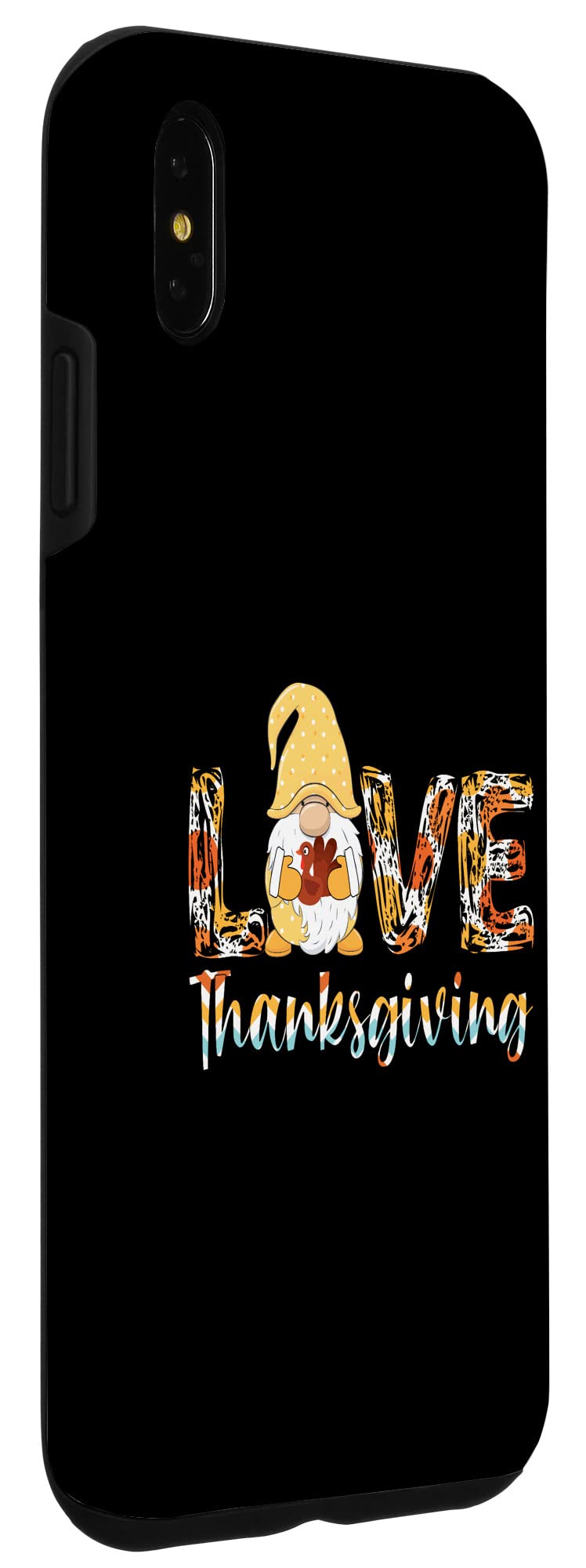 iPhone XS Max Thanksgiving Case - Cute Turkey Day Lovers Design with Gnome Love | Perfect for Holiday Gifts & Family Gatherings