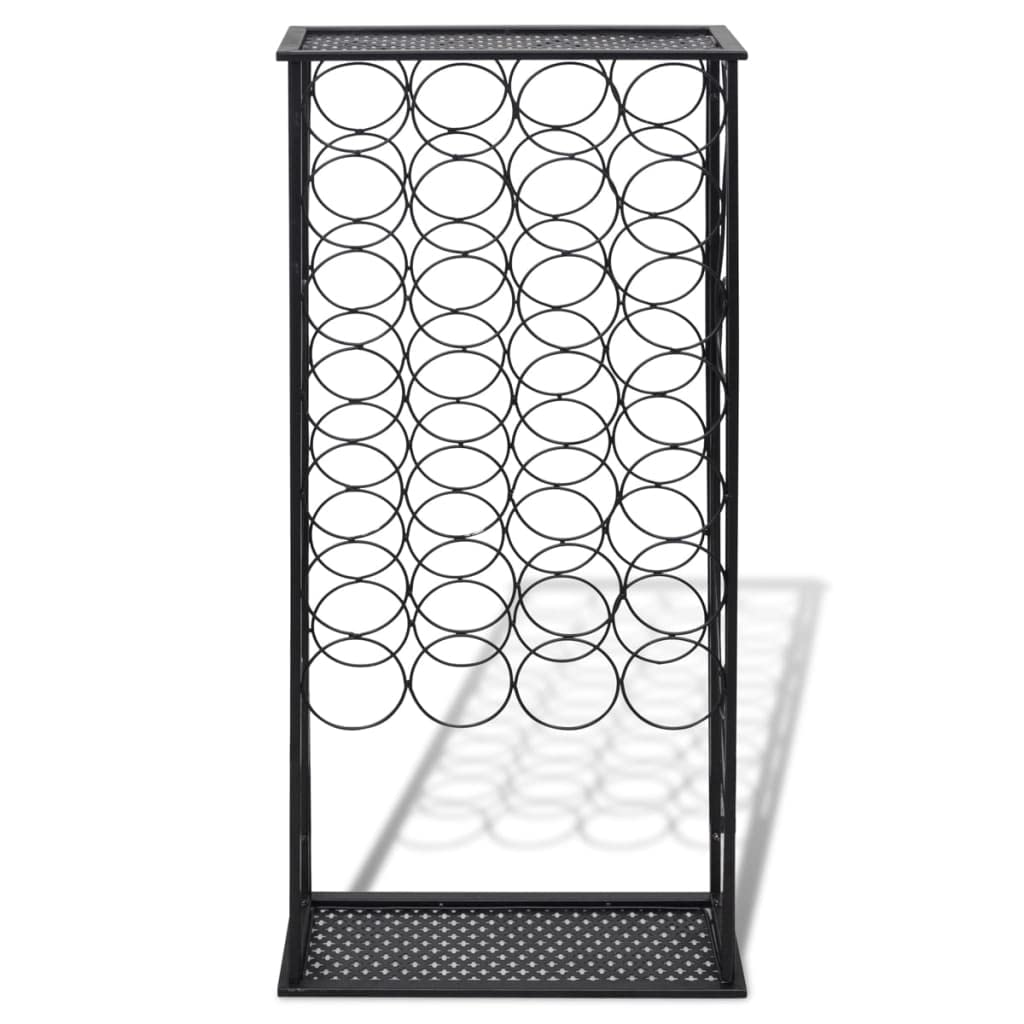 Premium Metal Wine Rack for 28 Bottles - Sturdy & Space-Saving Storage Solution for Kitchen, Dining Room, or Wine Cellar Organization