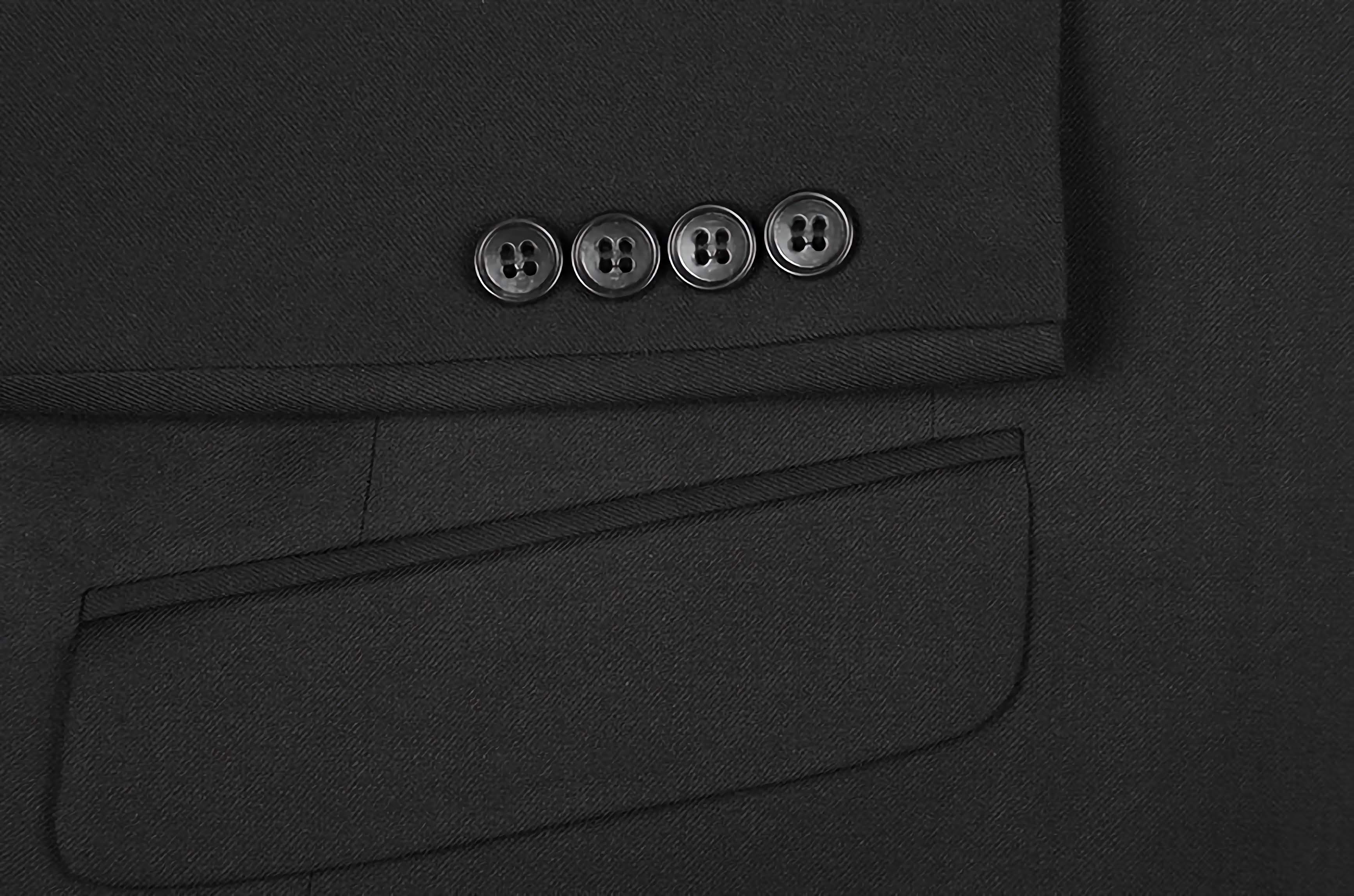 Performance Stretch Suit 2 Piece Slim Fit Men's Business Formal Wear in Black - Perfect for Office Meetings, Weddings & Professional Events