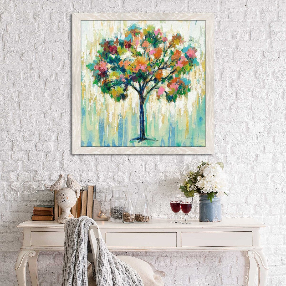 Blooming Tree by Silvia Vassileva - Vibrant Acrylic Wall Art Print - Perfect for Living Room, Bedroom & Office Decor