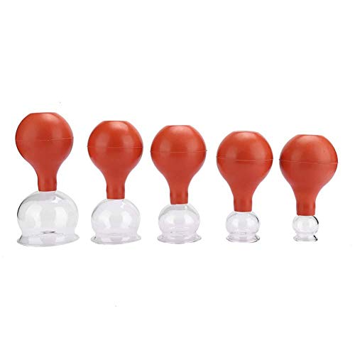 5Pcs Glass Cupping Therapy Set - Wet & Dry Vacuum Massage Cups Kit for Pain Relief & Relaxation | Perfect for Home Spa, Muscle Recovery & Wellness