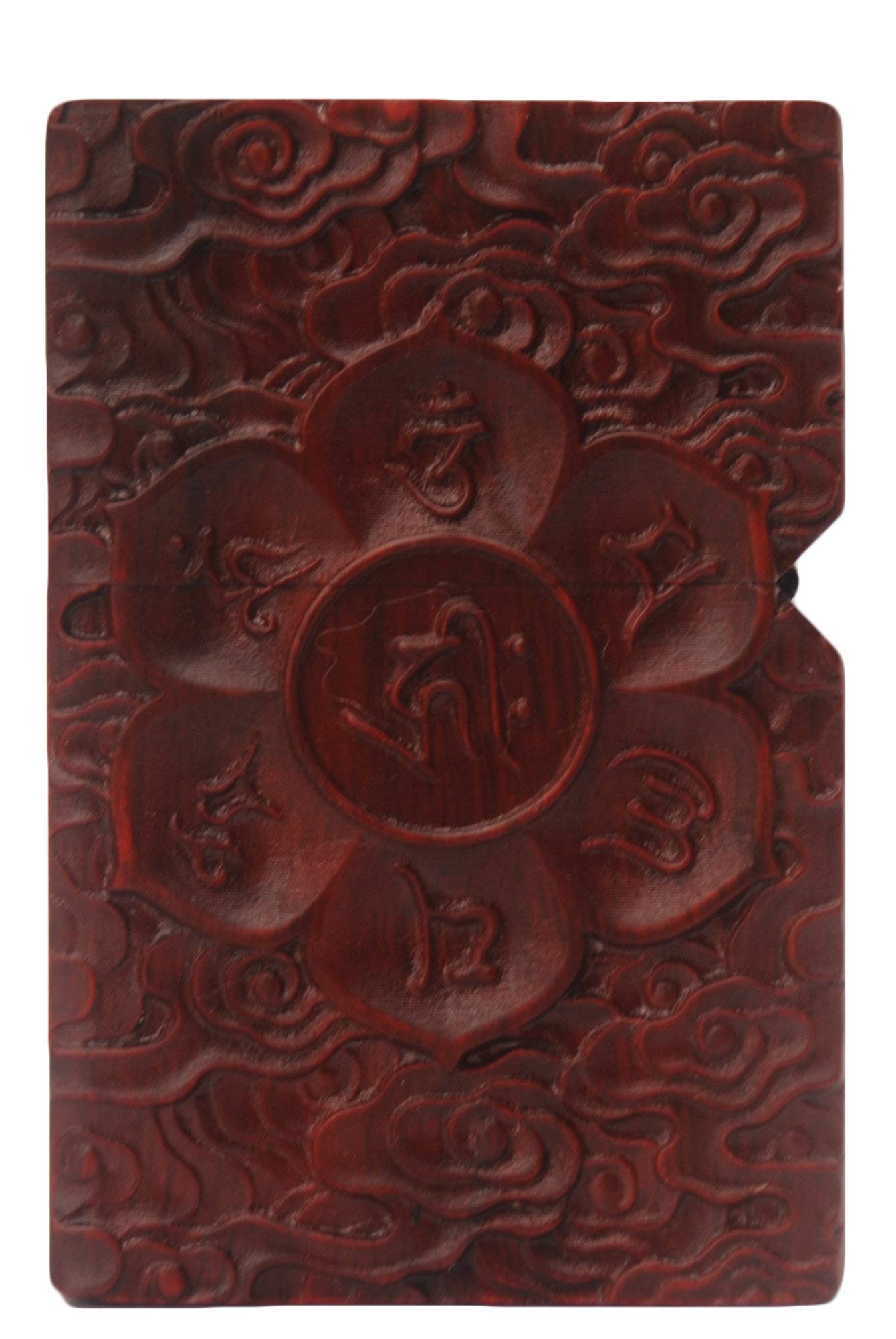 Natural Huanghuali Wood Rosewood Carving Zippo Lighter Case - 1000 Arms Avalokiteshvara Goddess Design | Handcrafted Buddhist Art Gift for Collectors & Spiritual Protection | Perfect for Meditation Spaces & Home Decor