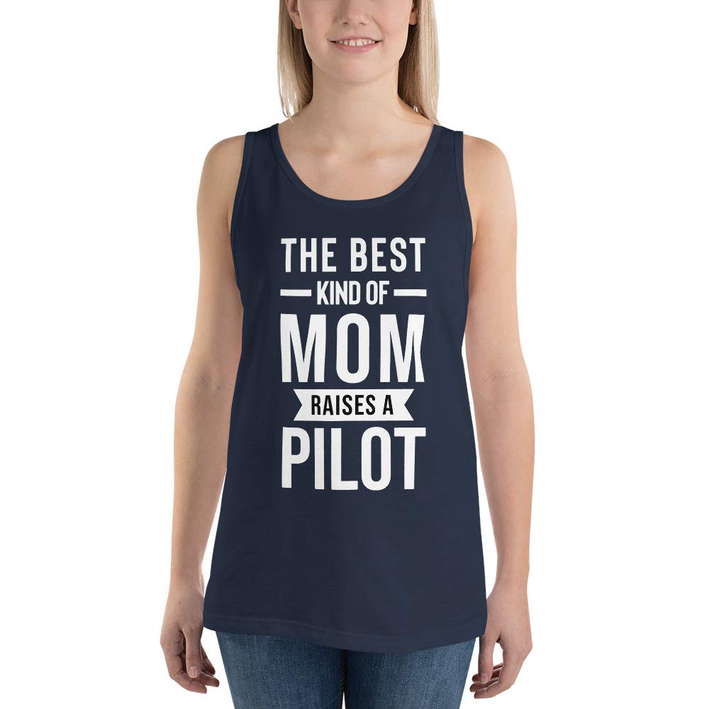 The Best Kind of Mom Raises A Pilot - Women's Aviation Themed Tank Top for Gifts, Casual Wear & Flight Enthusiasts