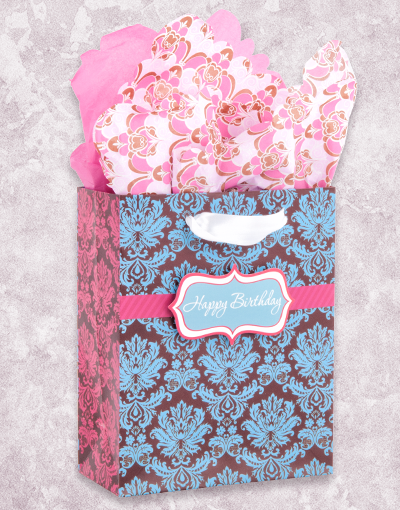 Elegant Damask Chocolate Gift Bags for Special Occasions - Perfect for Weddings, Birthdays & Corporate Gifts