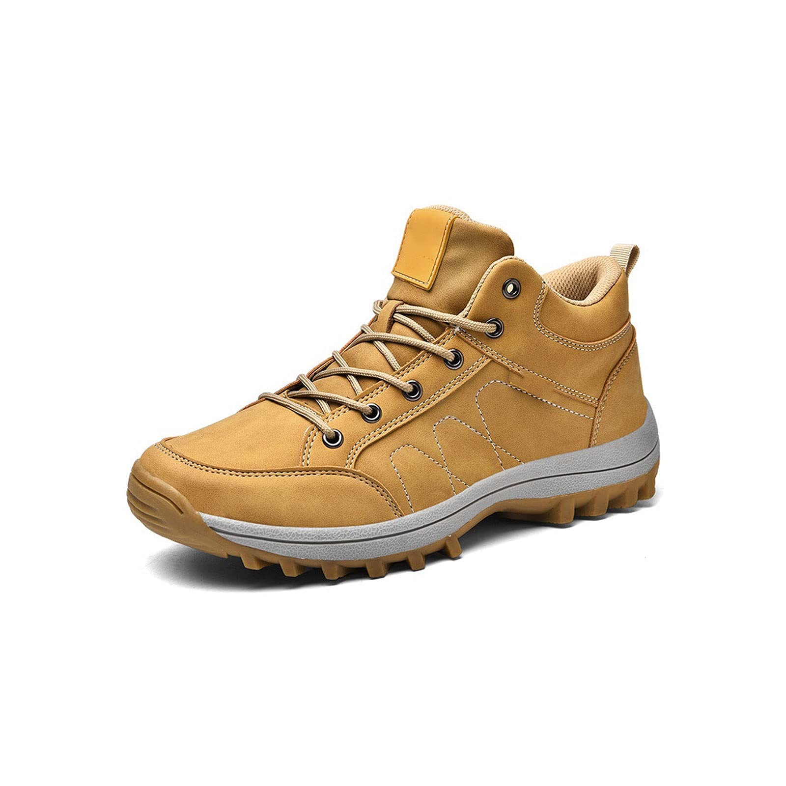 **GAGC Men's Waterproof Leather Hiking Boots - Winter Outdoor Trekking & Climbing Shoes with Non-Slip Rubber Sole - Size 13 - Perfect for Snow, Trail Walking & Adventure Travel**