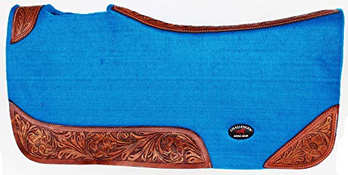 Turquoise Blue Dark Tan Leather