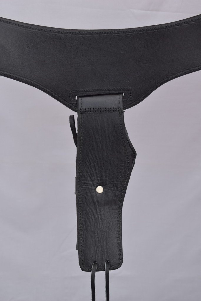 LEATHERTOWN USA® Western Cowboy Gun Holster & Belt Rig - .44/.45 Cal Single Drop Holster for Short Barrel Revolvers | Perfect for Cowboy Action Shooting, Reenactments & Concealed Carry