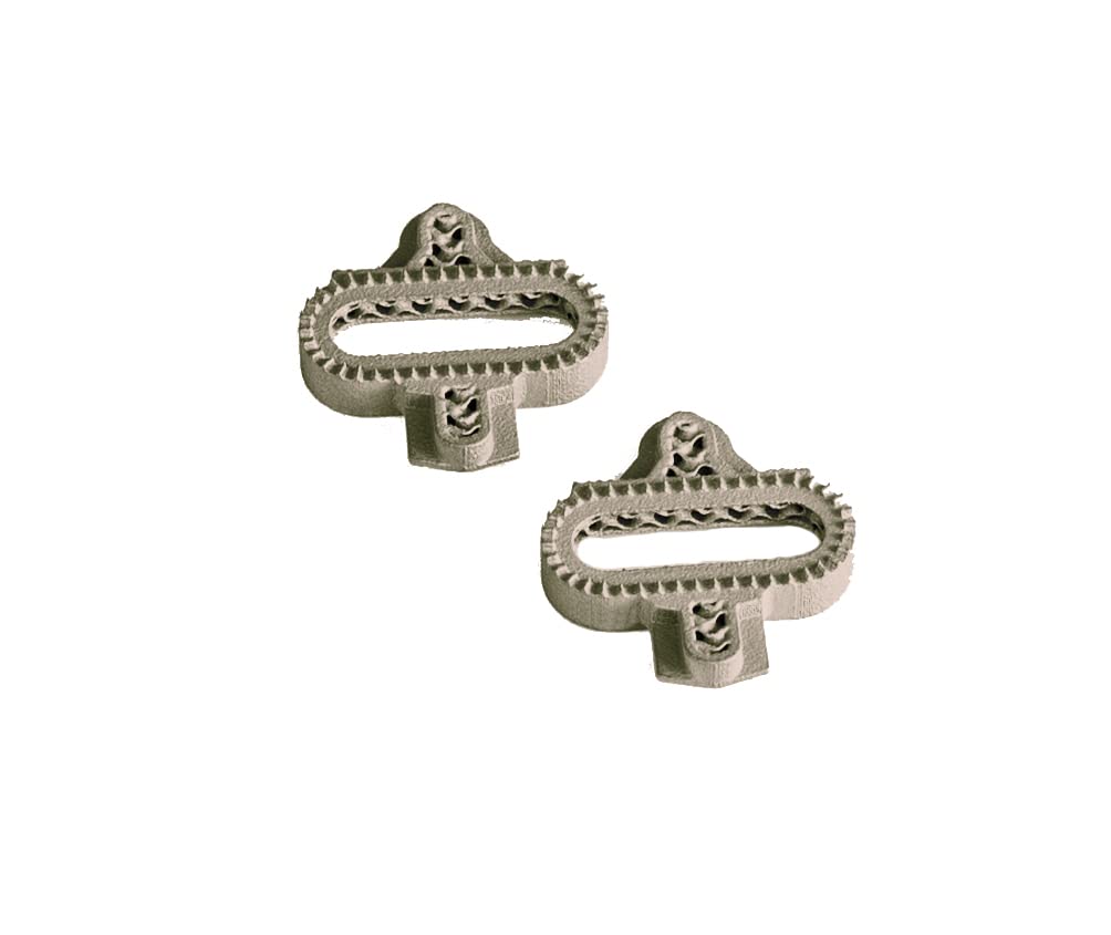 SILCA 3D Printed Titanium Cleat Kit for Shimano SPD Pedals - 1 Pair with Titanium Screws & Plates | Perfect for Road Cycling, Mountain Biking & Indoor Training