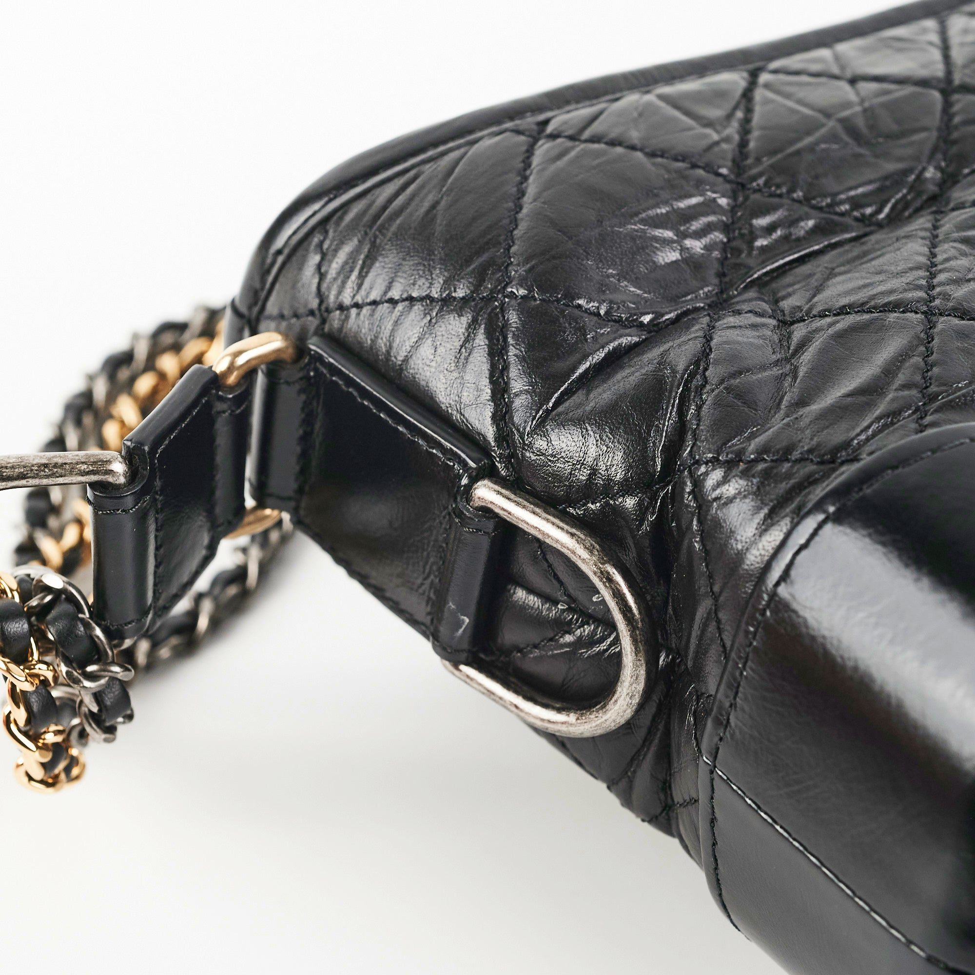 Chanel Small Gabrielle Black Leather Shoulder Bag - Luxury Designer Handbag for Women | Perfect for Evening Parties, Date Nights & Special Occasions