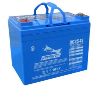 Fullriver 12V 35Ah Deep Cycle AGM Battery - Rechargeable Solar Power Storage for RV, Marine, Golf Cart & Off-Grid Applications