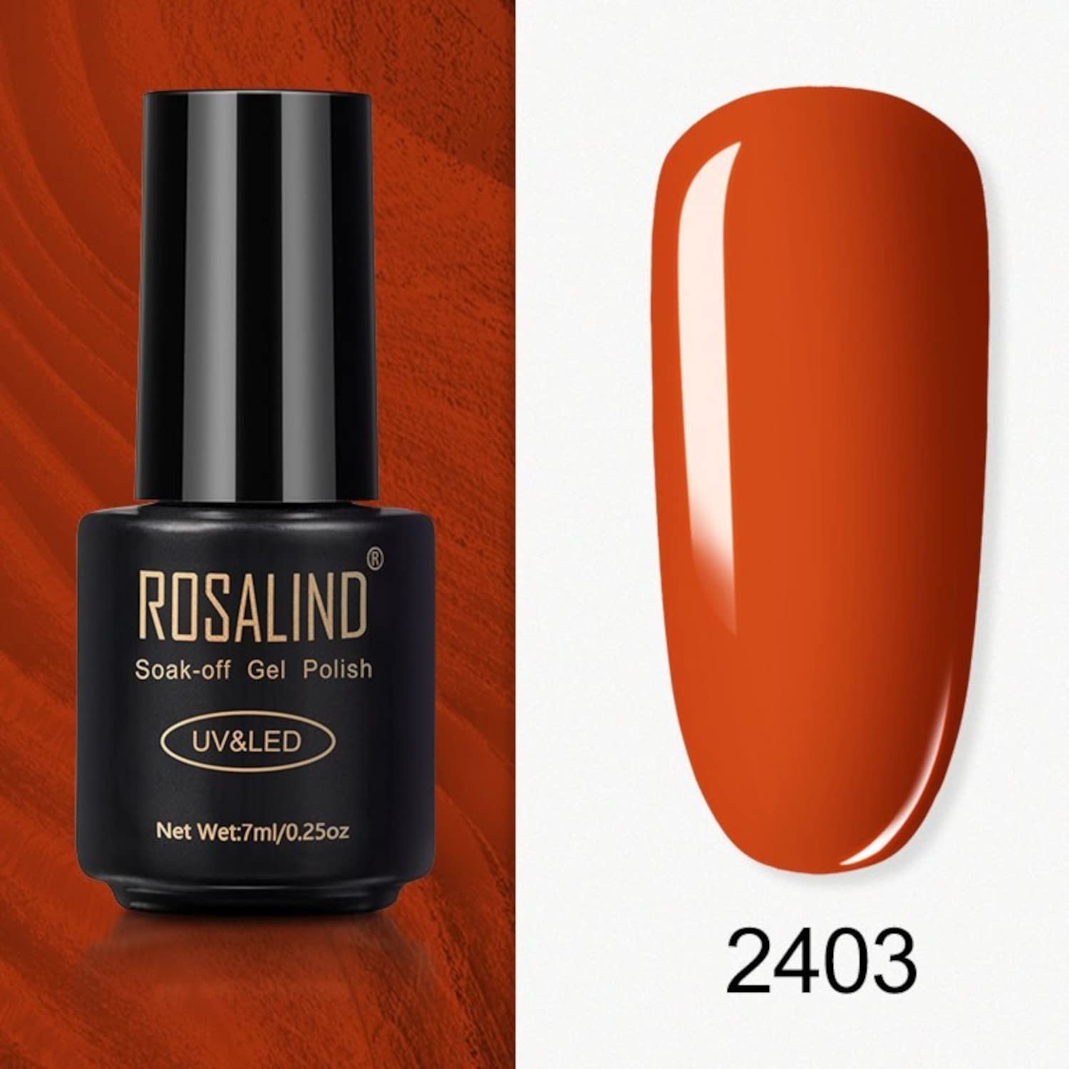 ROSALIND UV LED Gel Nail Polish Set - Long Lasting Nail Art Colors for Manicure (7ml/0.24oz) | Professional Salon Quality | Need UV/Lamp to Cure | Perfect for Home DIY Nail Care & Salon Use
