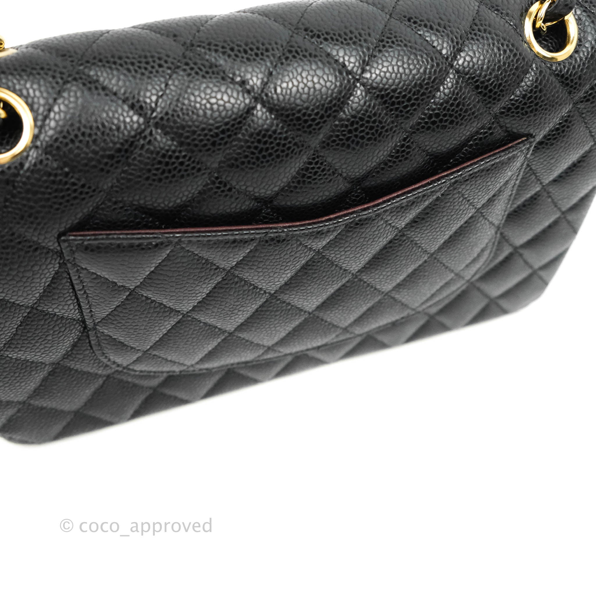 Chanel Classic Medium Double Flap Bag - Black Caviar Leather with Gold Hardware | Luxury Handbag for Women, Perfect for Work, Evening & Special Occasions